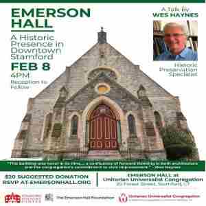 An Architectural and Aesthetic History of Downtown Stamford's Emerson Hall in Stamford on 8 Feb