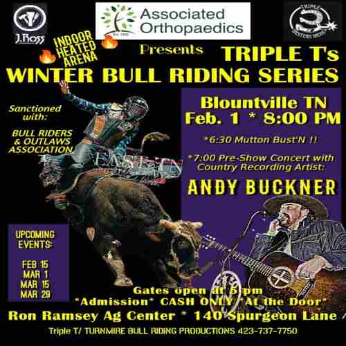 TRIPLE T'S WINTER BULL RIDING SERIES!! in Blountville on 1 Feb