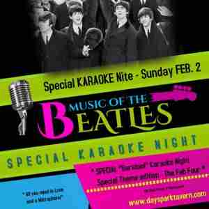 Special -Beatles Karaoke Night - Sunday 2/2 at 9pm in Buffalo on 2 Feb