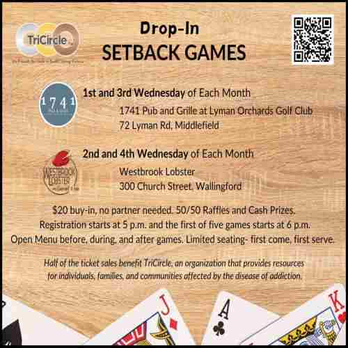 TriCircle's Drop-In Setback Games in Wallingford on 26 Feb