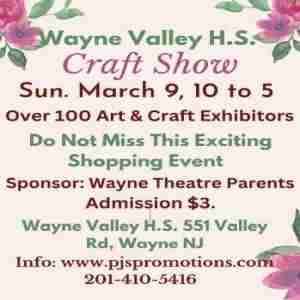 Wayne Valley H.S. Craft Show, Sunday, Mar 9, Over 100 Art and Craft Exhibitors, A Do Not Miss Event. in Wayne on 9 Mar