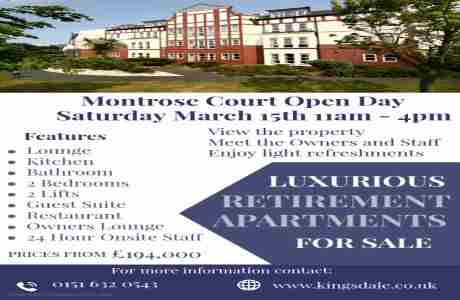 Open Day Montrose Court in Wirral on 15 Mar