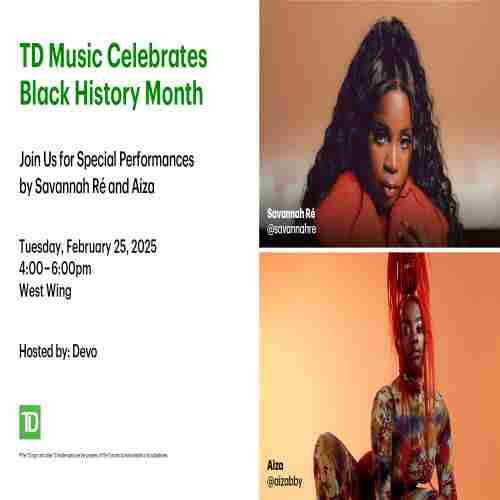 TD Music Celebrates Black History Month in Toronto on 25 Feb