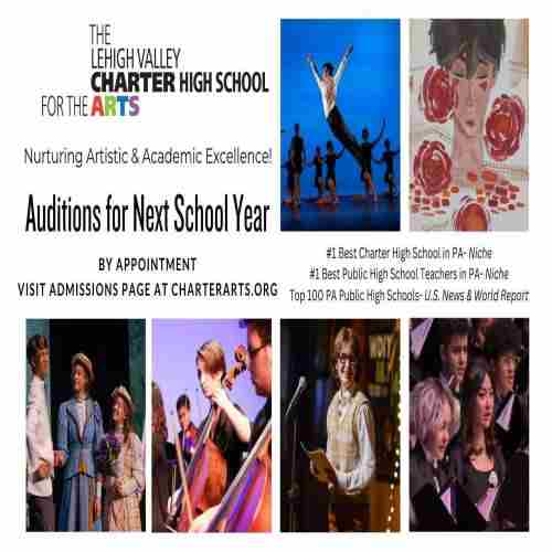 Auditions for the 2025-26 School Year! Lehigh Valley Charter High School for the Arts in Bethlehem on 14 February 2025