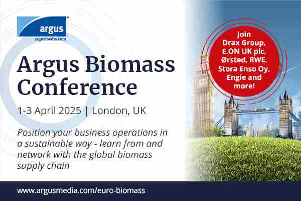 Argus Biomass Conference 2025, London, UK in London on 1 Apr