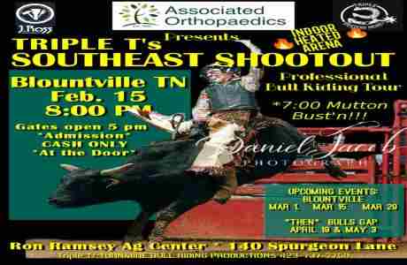 Triple T's SOUTHEAST SHOOTOUT Professional Bull Riding Tour in Blountville on 15 Feb