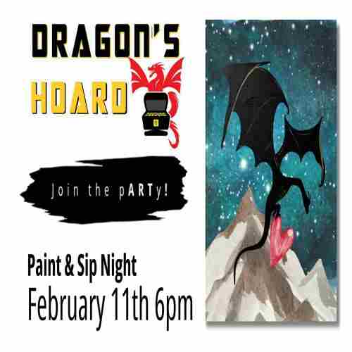 Dragon's Hoard Anniversary Painting Party with Cait Creative! in Greensboro on 11 Feb