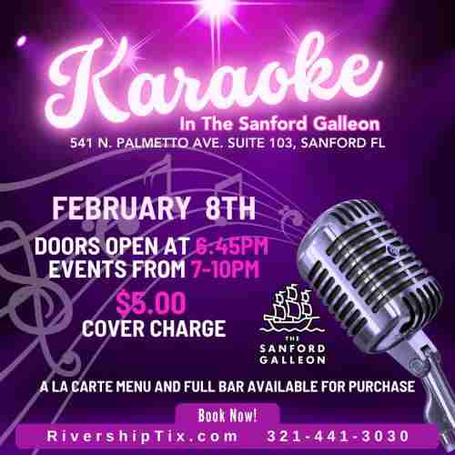 Karaoke Dance Party in Sanford on 8 Feb