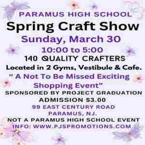 Spring Craft Show, Sun., March 30, Paramus H.S 140 Art & Craft Exhibitors, The Ultimate Shopping Day in Paramus on 30 Mar