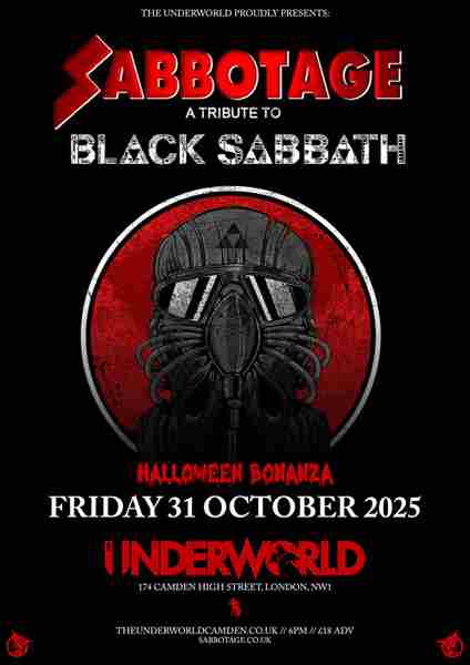 SABBOTAGE at The Underworld - London in London on 31 Oct