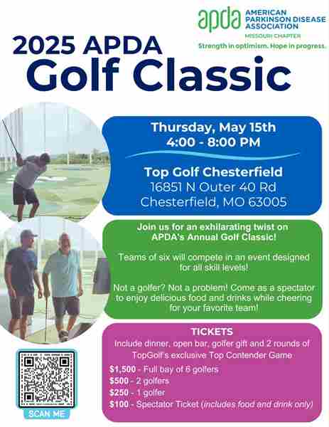 APDA Golf Classic in Chesterfield on 15 May