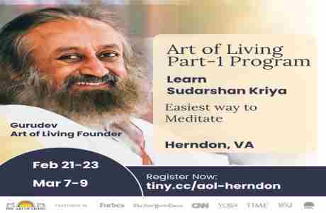 Learn Sudarshan Kriya Meditation in Herndon, VA in Virginia on 21 Feb