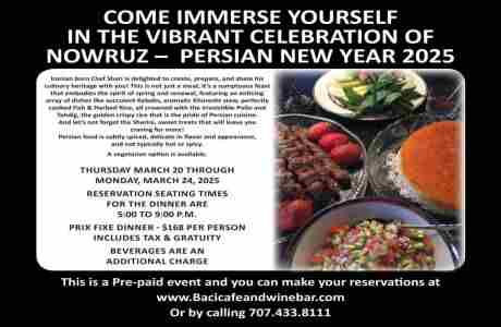 Nowruz - Persian Feast 2025 in Healdsburg on 20 Feb