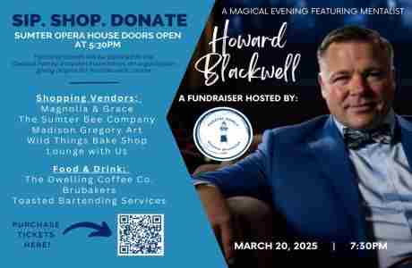 A Magical Evening with Comedy Mentalist and Illusionist Howard Blackwell in Sumter on 20 Mar