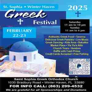 St. Sophia Greek Festival 2025 in Florida on 22 Feb