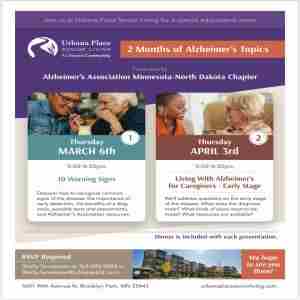 2 Months Alzheimer's Education with Dinner! in Brooklyn Park on 6 Mar