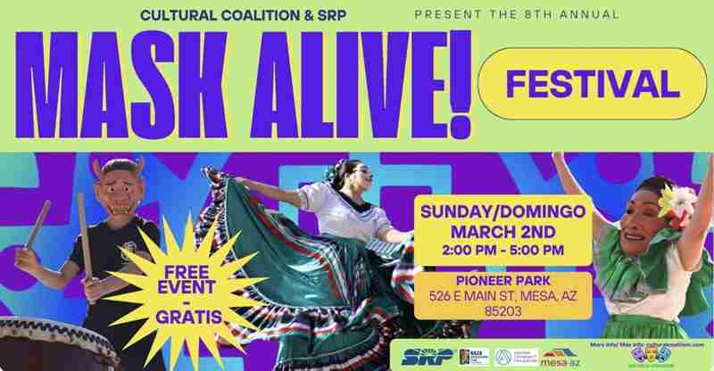 8th Annual Mask Alive! Festival of Masks in Mesa on 2 Mar