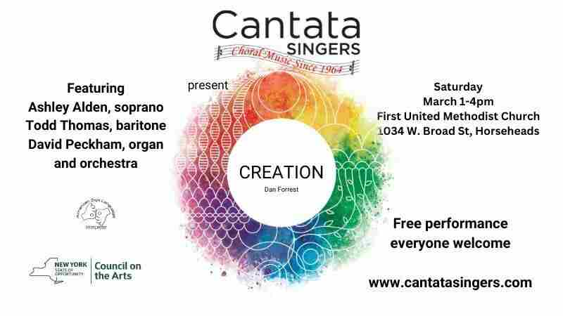 Cantata Singers present CREATION in Horseheads on 1 Mar