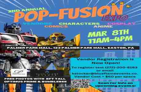 Pop-Fusion Expo in Easton on 8 Mar