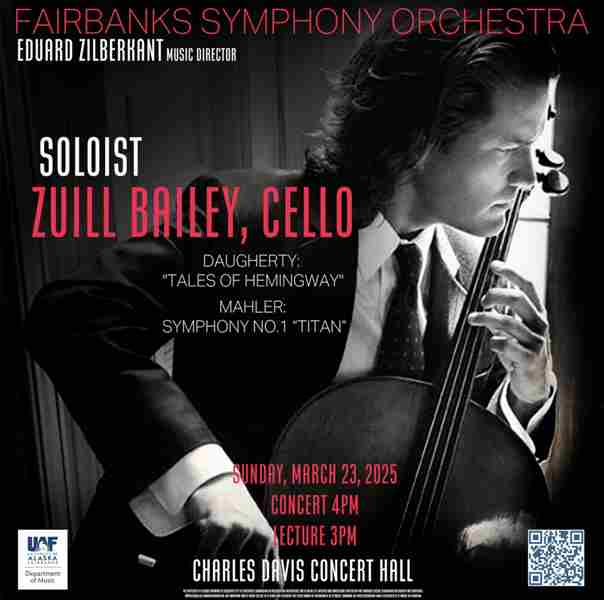 Zuill Bailey with the Fairbanks Symphony Orchestra in Fairbanks on 23 Mar