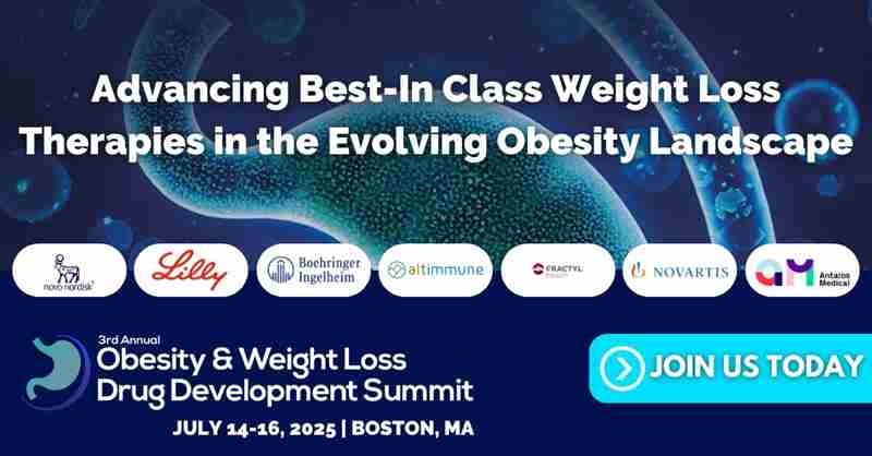 3rd Obesity and Weight Loss Drug Development Summit in Boston on 14 Jul