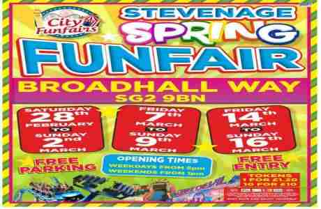 Stevenage Spring funfair | Broadhall Way | SG2 9BN | - Open 28TH FEB - 16TH MAR 2025 in Stevenage on 28 Feb