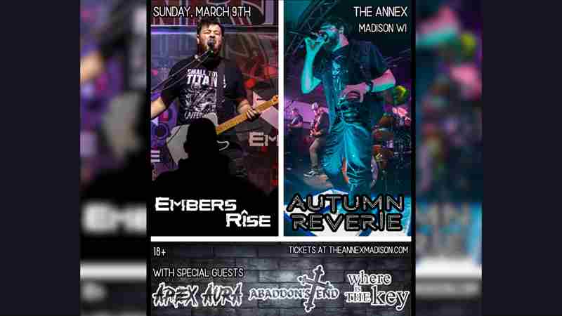 AUTUMN REVERIE and EMBERS RISE in Madison on 9 Mar