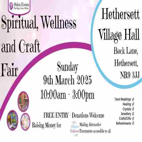 Spiritual Wellness and Craft Fair in Hethersett on 9 Mar