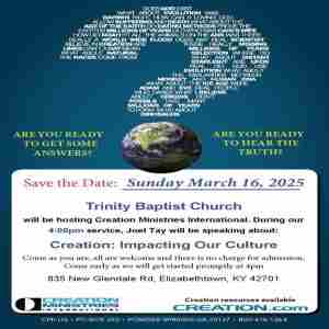 Creation; Impacting Our Culture in Elizabethtown on 16 Mar