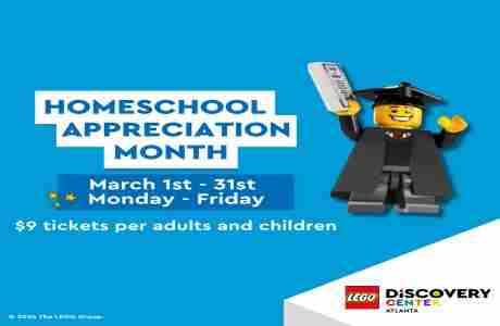 Homeschool Appreciation Month at LEGO Discovery Center Atlanta in Atlanta on 1 Mar