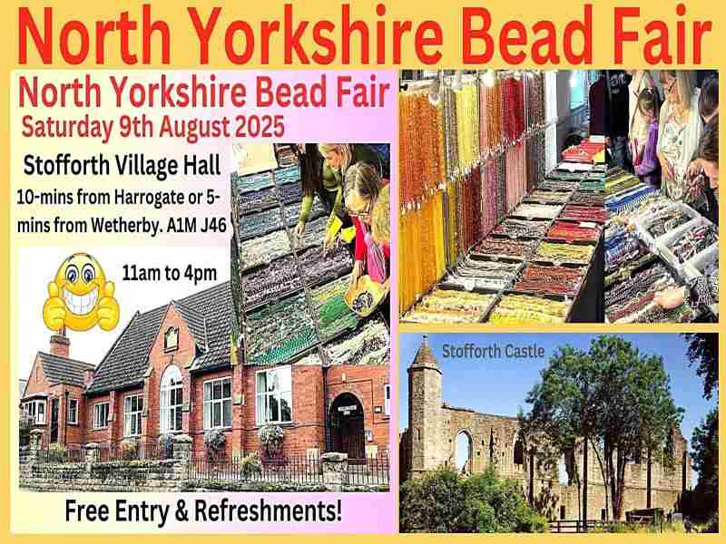 North Yorkshire Bead Fair in Harrogate on 9 Aug