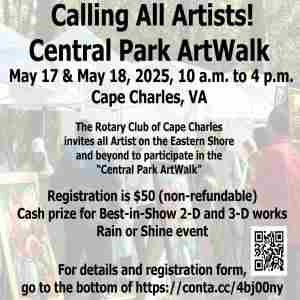 Cape Charles Central Park ArtWalk in Virginia on 17 May