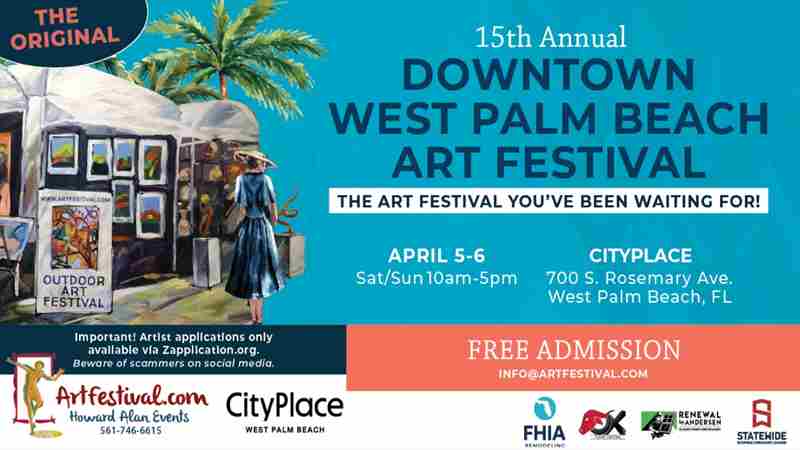 15th Annual Downtown West Palm Beach Art Festival in West Palm Beach on 5 Apr