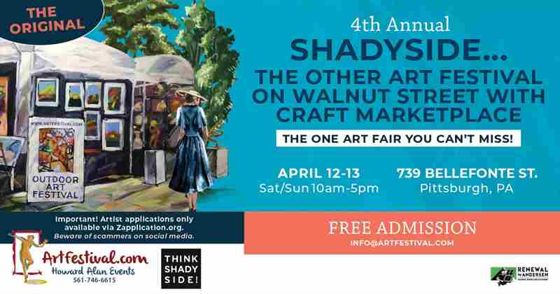 4th Annual Shadyside...The Other Art Festival on Walnut Street in Pittsburgh on 12 Apr